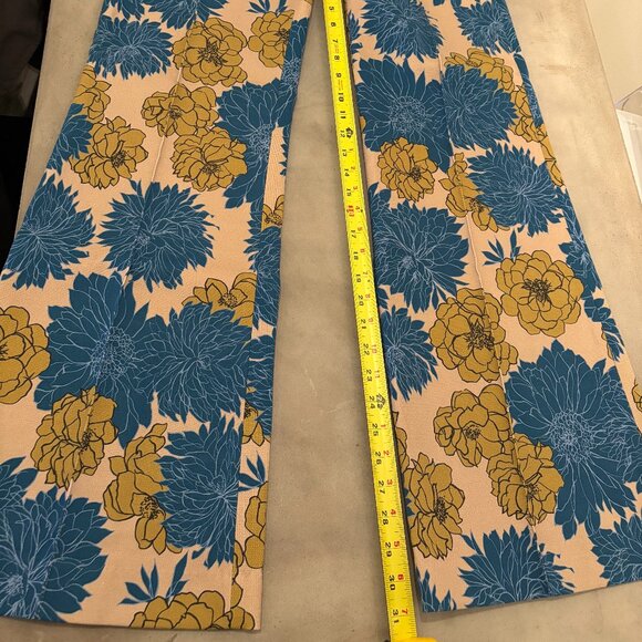 NWT Smythe Wide-leg Pintuck Trousers In Blue Dahlia - 6 - Picture 5 of 5